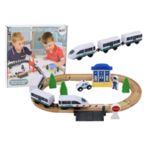 Houten treinbaan - 320 cm lang - incl. accessoires - +3 jaar