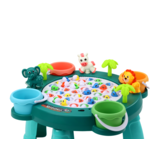 Visspel - groene visarcade tafel - 45 vissen - 4 hengels