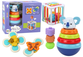 Stapeltoren - met koala - educatieve kubus - 28x23x13 cm