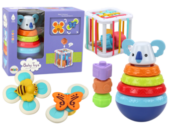 Stapeltoren - met koala - educatieve kubus - 28x23x13 cm