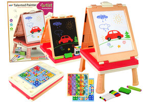 Speeltafeltje - roze - 50 x 38.5 x 29 cm - krijtbord