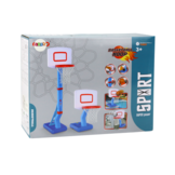 Basketbal standaard - blauw - verstelbaar 70-138 cm - incl. bal en pomp