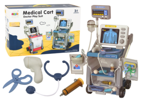 Doktersset speelgoed - blauw - 50x25x25 cm - incl stethoscoop