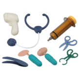 Doktersset speelgoed - blauw - 50x25x25 cm - incl stethoscoop