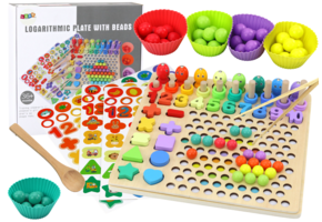 Educatieve puzzel - hout - 30x30x7.5 cm - leer tellen