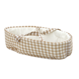 Babypop met draagbaar bedje - 35x17x8 cm - beweegbaar - educatief