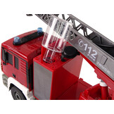 Brandweerauto speelgoed - rood - 40x16x23 cm - kan water spuiten