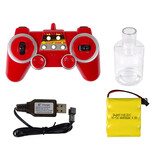 Brandweerauto speelgoed - rood - 40x16x23 cm - kan water spuiten