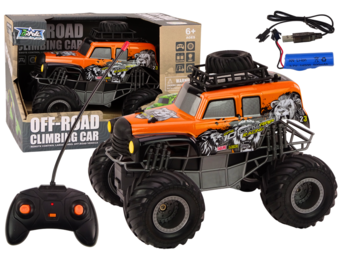 Bestuurbare auto - oranje - 27 x 23 x 21.5 cm - off-road