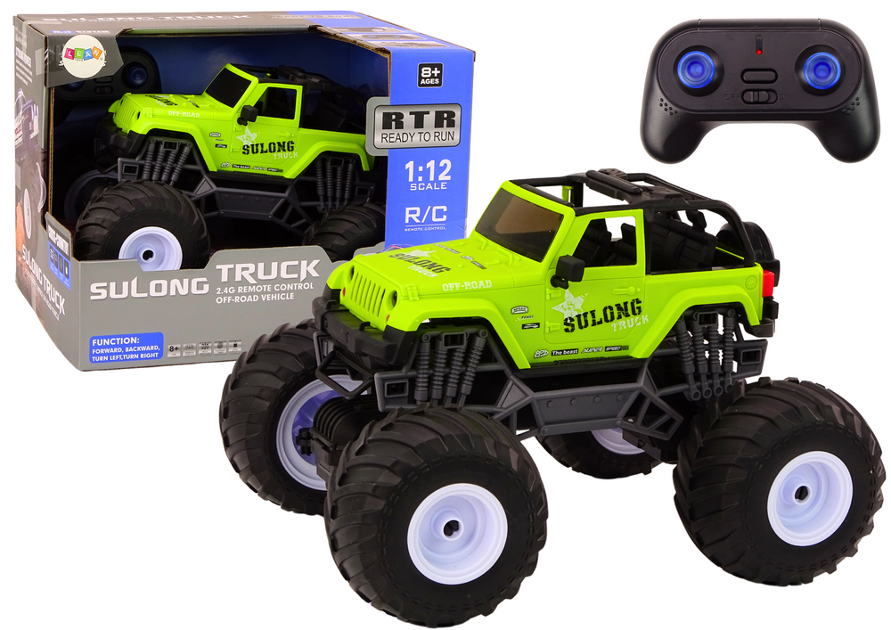Rc truck - groen - 1:12 schaal - 33 x 29.5 x 25 cm