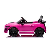 Kinderauto elektrisch - roze - 105x67x47 cm - veiligheidsgordels