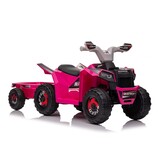 Elektrische kinderquad - roze - 106x41x48 cm - Bluetooth audio