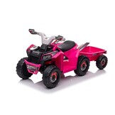Elektrische kinderquad - roze - 106x41x48 cm - Bluetooth audio