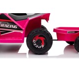 Elektrische kinderquad - roze - 106x41x48 cm - Bluetooth audio