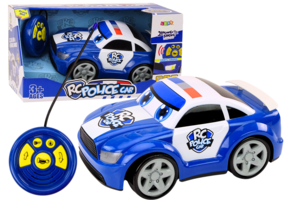 Speelgoed politieauto - blauw - 30x17.5x13 cm - licht en geluidseffecten