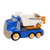 Speelgoed kiepvrachtwagen - blauw - 27.5x18x13.5 cm - incl. gereedschap
