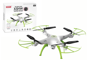 Drone met camera - wit en groen - 50 meter bereik - webcam compatibel