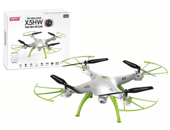 Drone met camera - wit en groen - 50 meter bereik - webcam compatibel