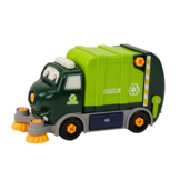 Speelgoed vuilniswagen - groen - 33x17.5x13.5 cm - demonteerbaar