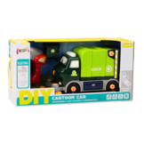 Speelgoed vuilniswagen - groen - 33x17.5x13.5 cm - demonteerbaar