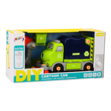 Speelgoed vuilniswagen - marineblauw - 33x17.5x13.5 cm - incl. vuilnisbak