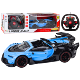 Bestuurbare auto - blauw - 33.5 x 14.5 x 9 cm - licht en geluid