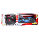 Bestuurbare auto - blauw - 33.5 x 14.5 x 9 cm - licht en geluid