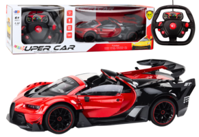 Bestuurbare auto - rood - 33.5 x 14.5 x 9 cm - licht en geluid