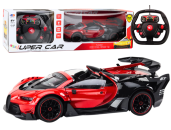 Bestuurbare auto - rood - 33.5 x 14.5 x 9 cm - licht en geluid