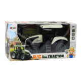 Bestuurbare auto - witte tractor - 34 x 18.5 x 16 cm - geluidseffecten