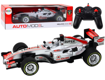 Bestuurbare auto - zilver - 1:12 schaal - licht en geluid