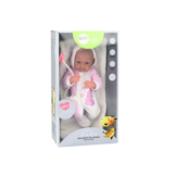 Levensechte babypop - 35x16x10cm - eenhoornmotief op kleding