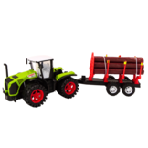 Tractor speelgoed - 40x23x22 cm - met boomtrailer - educatief