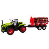 Tractor speelgoed - 40x23x22 cm - met boomtrailer - educatief