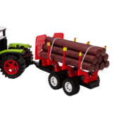 Tractor speelgoed - 40x23x22 cm - met boomtrailer - educatief