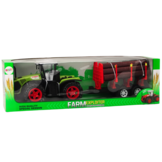 Tractor speelgoed - 40x23x22 cm - met boomtrailer - educatief