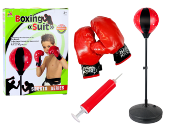 Boksset kind - zwart/rood - 124 x 40 cm - zelfoprichtend