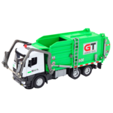 Vuilniswagen speelgoed - groen - 31 x 13 x 8 cm - educatief