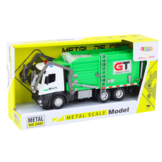 Vuilniswagen speelgoed - groen - 31 x 13 x 8 cm - educatief