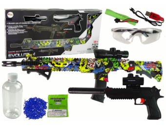 Waterpistool set - duurzaam - met accessoires - 79x29x5 cm