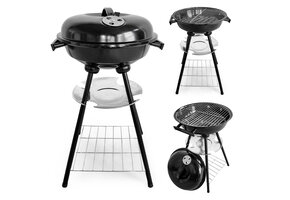 Barbecue - metaal - 37 x 37 x 65 cm - rooster 34 cm