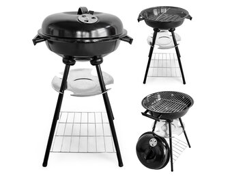 Barbecue - metaal - 37 x 37 x 65 cm - rooster 34 cm