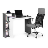 Bureau met kast - modern - 90 x 40 cm tafelblad - 4 planken