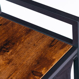 Wasmand - 92 liter - metaal en houtfineer - loft ontwerp