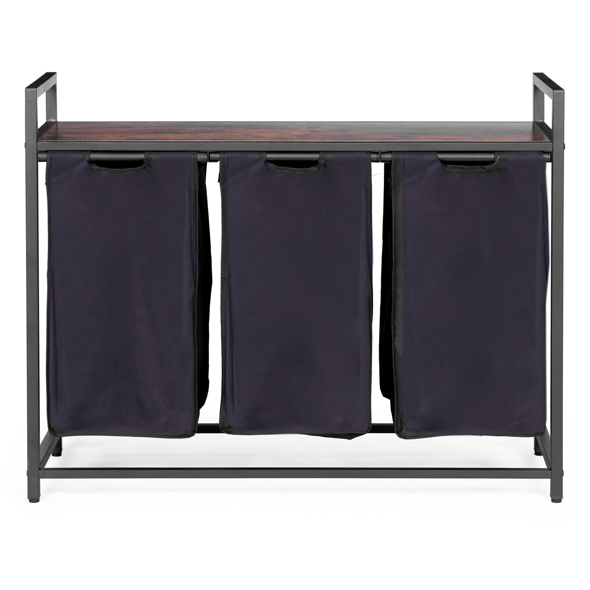 Wasmand 3 vakken - 93 x 73 x 33 cm - 114L - vochtbestendig