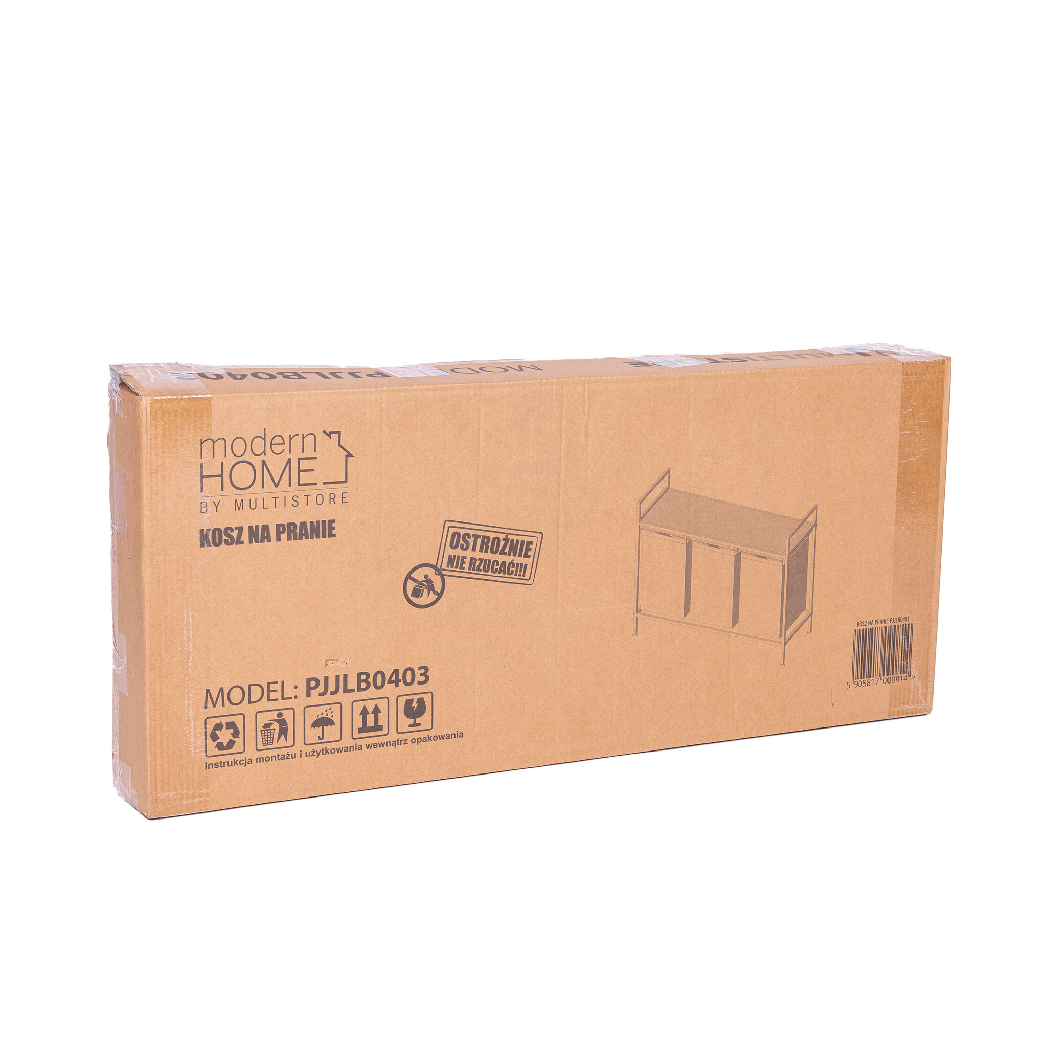 Wasmand 3 vakken - 93 x 73 x 33 cm - 114L - vochtbestendig