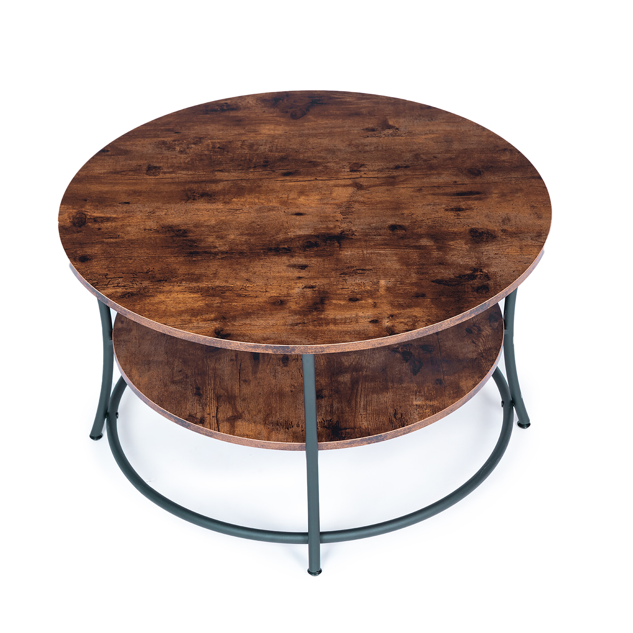 Salontafel - loft style - 80 x 80 cm - metaal en hout