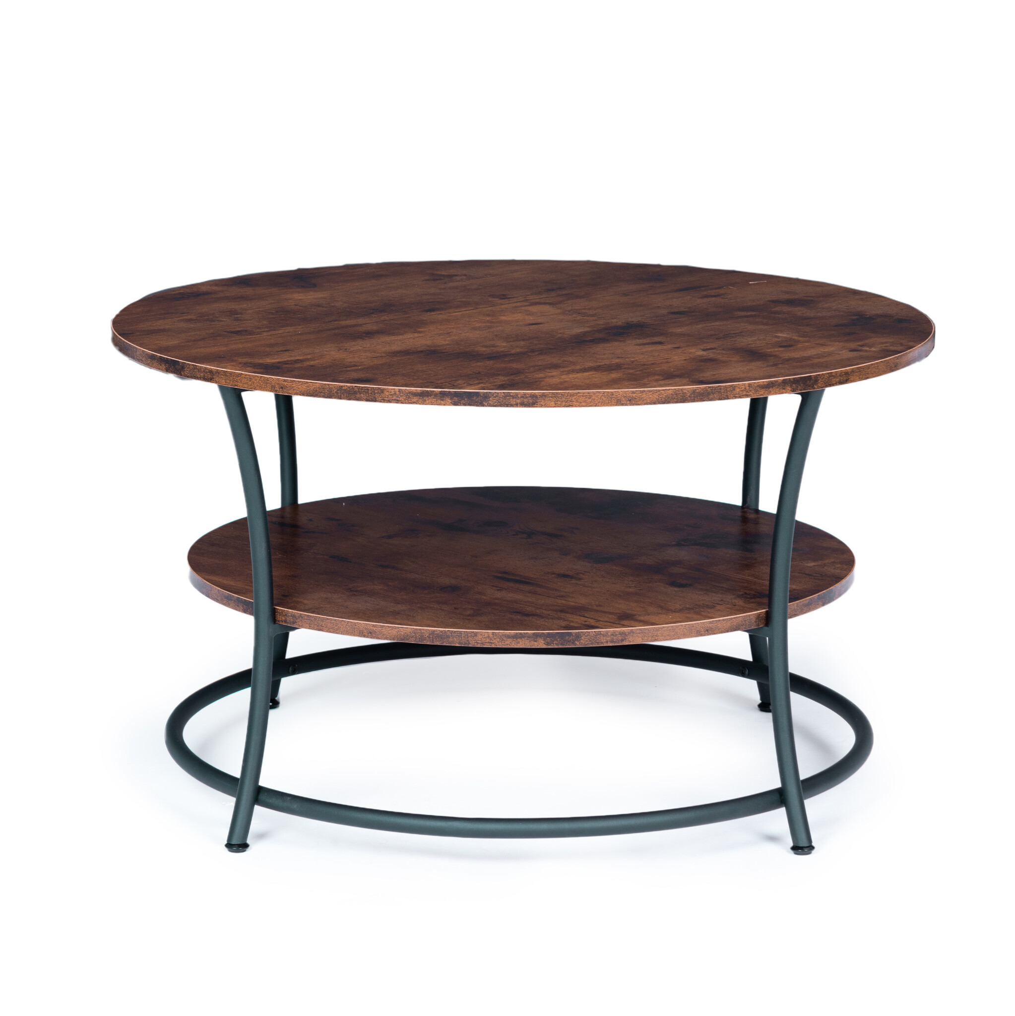 Salontafel - loft style - 80 x 80 cm - metaal en hout