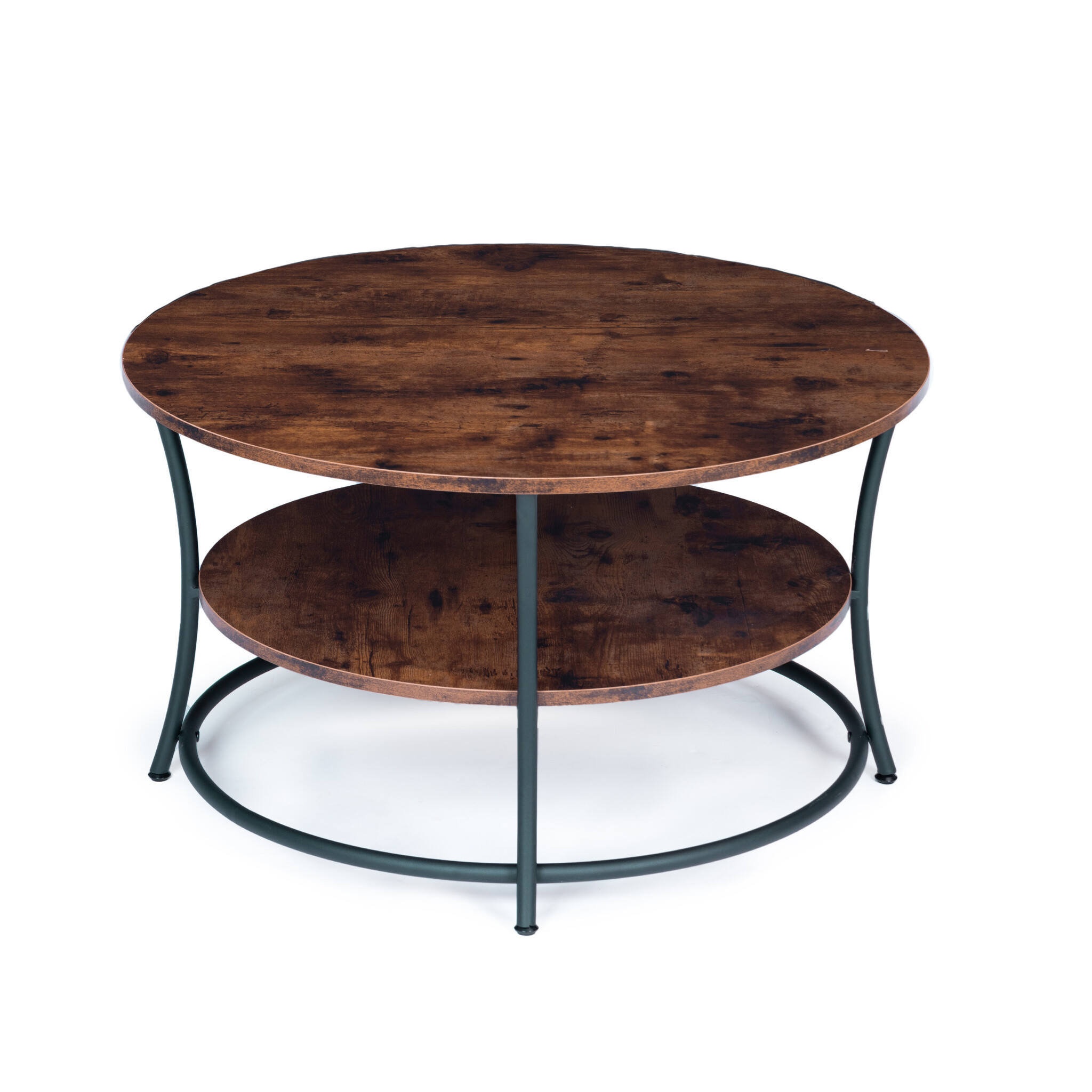 Salontafel - loft style - 80 x 80 cm - metaal en hout