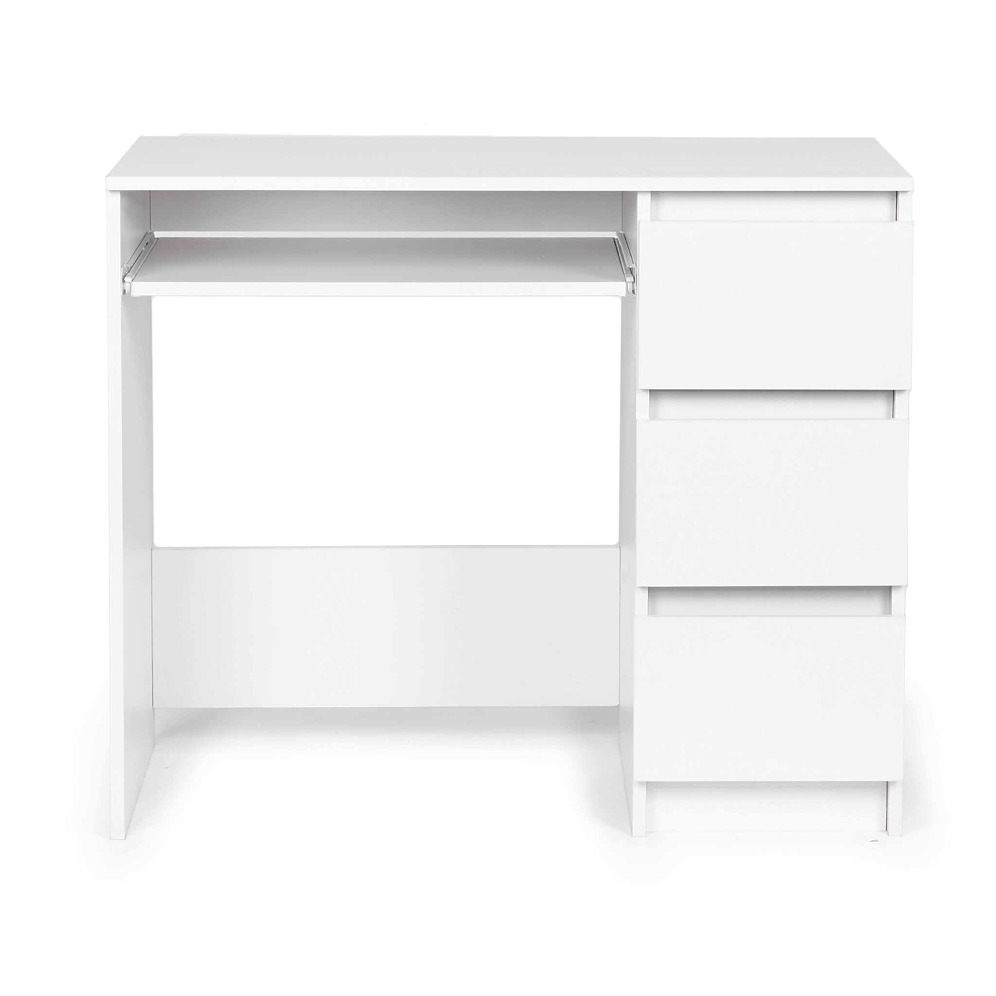 Computerbureau - wit - 90 x 45 cm - 3 laden